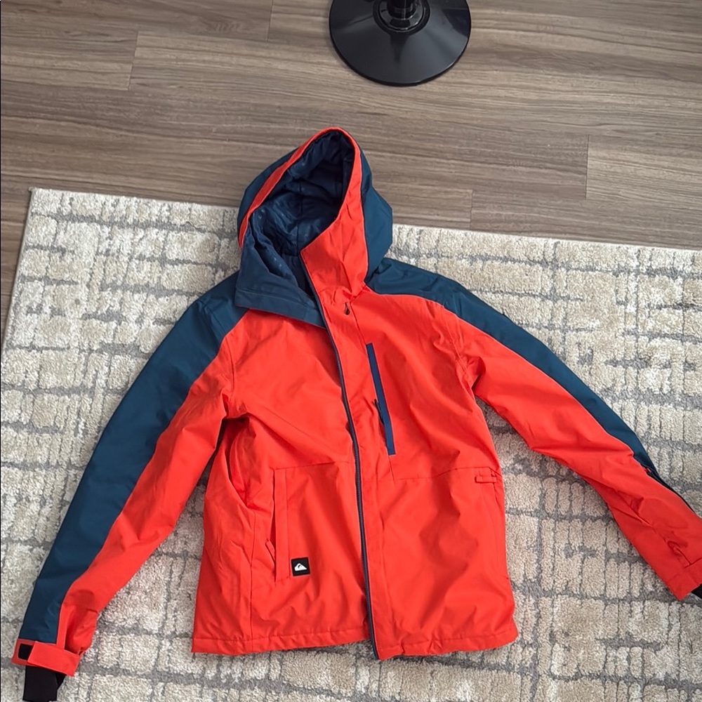 Quiksilver Vibrant Orange and Navy Jacket